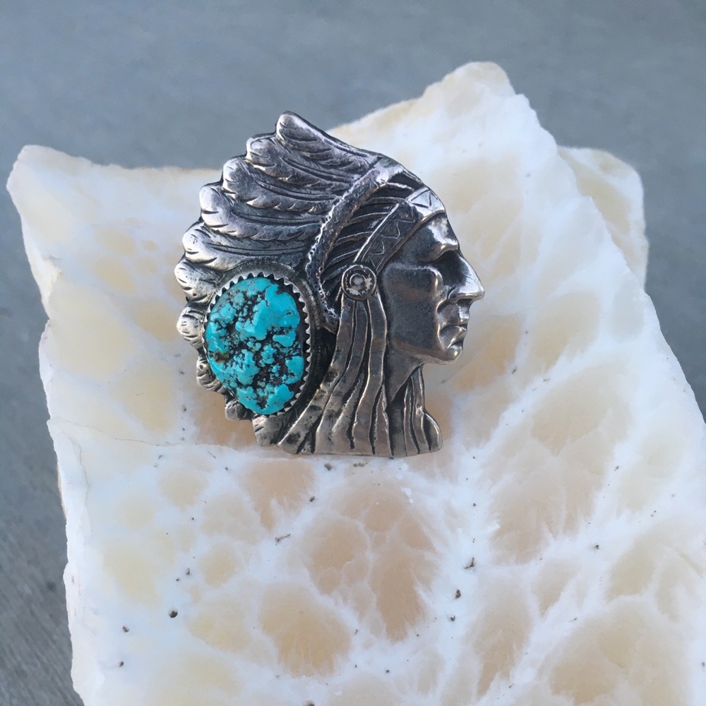 Sterling Silver and Kingmen Turquoise ring